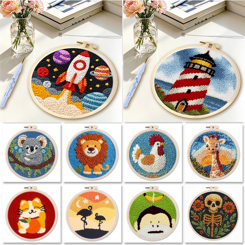 Boxing Punching Bag - GATYZTORY Funny Diy Punch Needle Embroidery