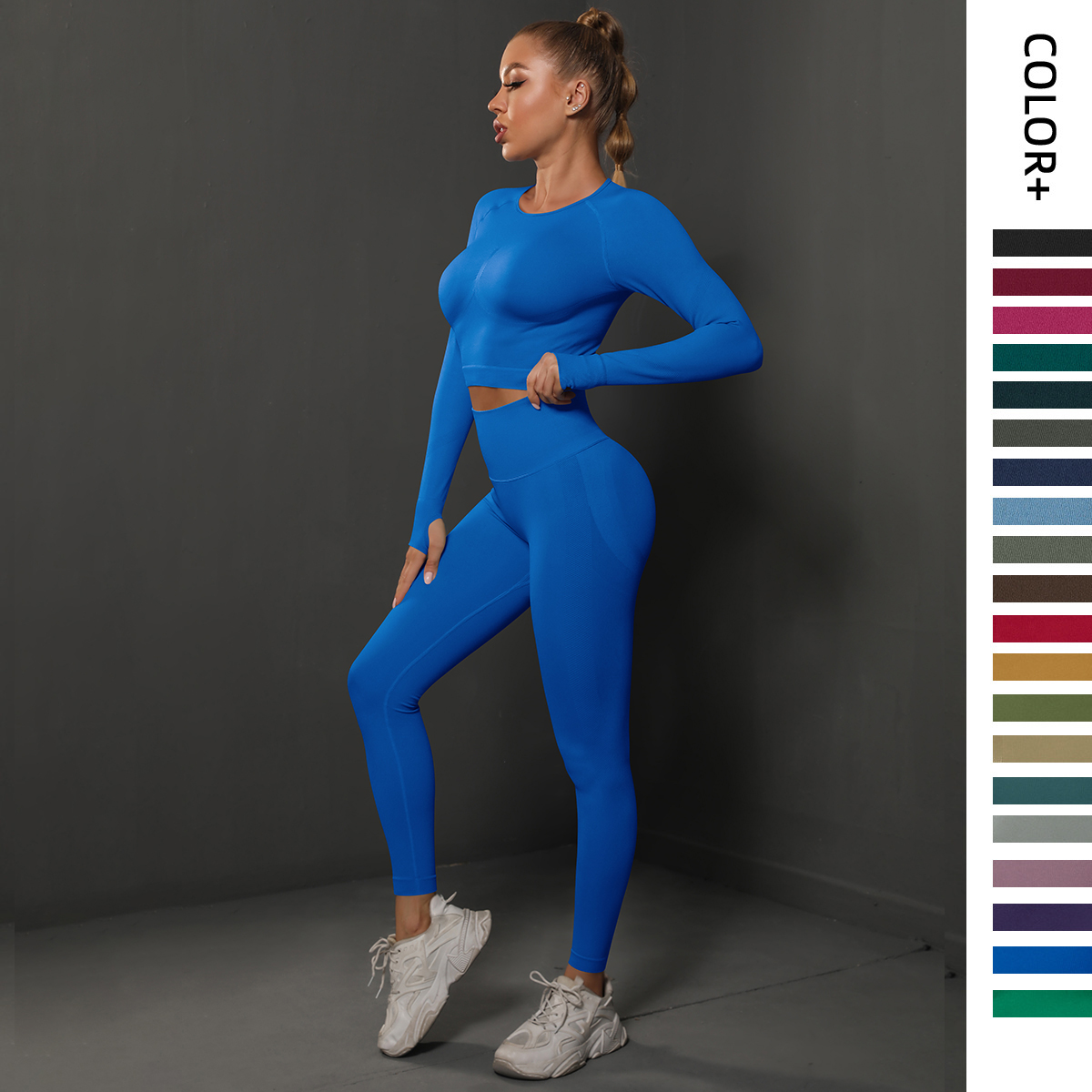Yoga Y Fitness - 2Pcs Women Sets Energy Seamless Gym