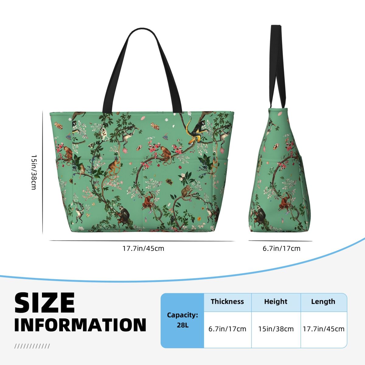 Monkey World Green Beach Tote  - Yoga Fitness World recensione e prezzo