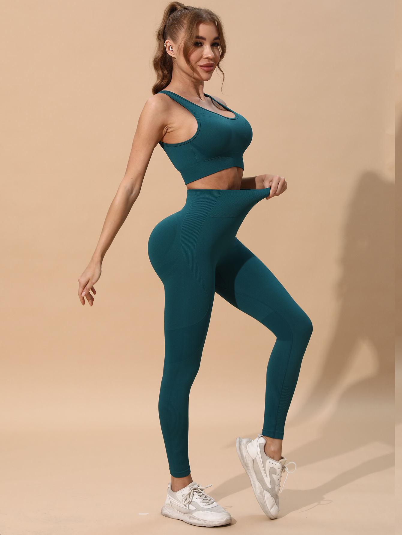 Women Seamless Yoga Set U Neck - Yoga Fitness Leggings recensione e prezzo