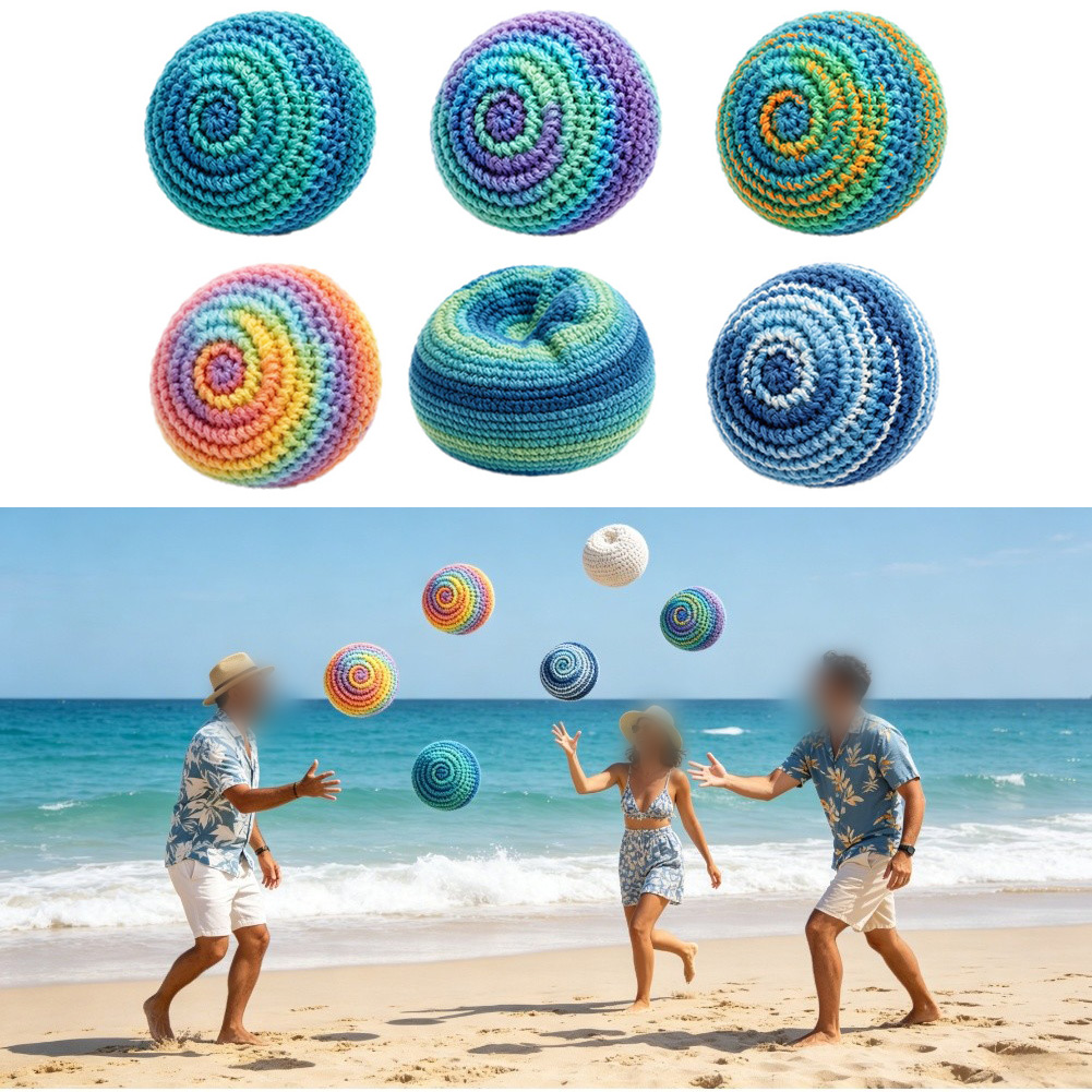 6Pcs Hand-Made Knitted Footbag - Bosu Ball Balance recensione e prezzo