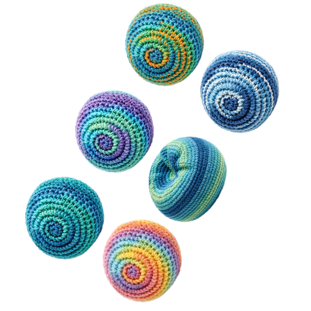 6Pcs Hand-Made Knitted Footbag - Bosu Ball Balance recensione e prezzo