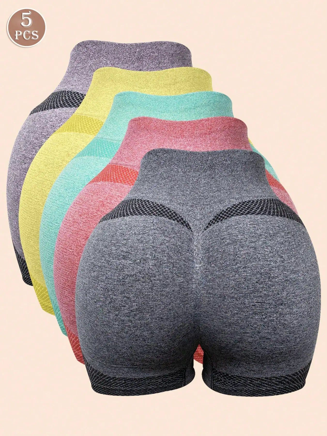 [Seamless Yoga Shorts] 5pcs Hi - Yoga Fitness Stretching recensione e prezzo