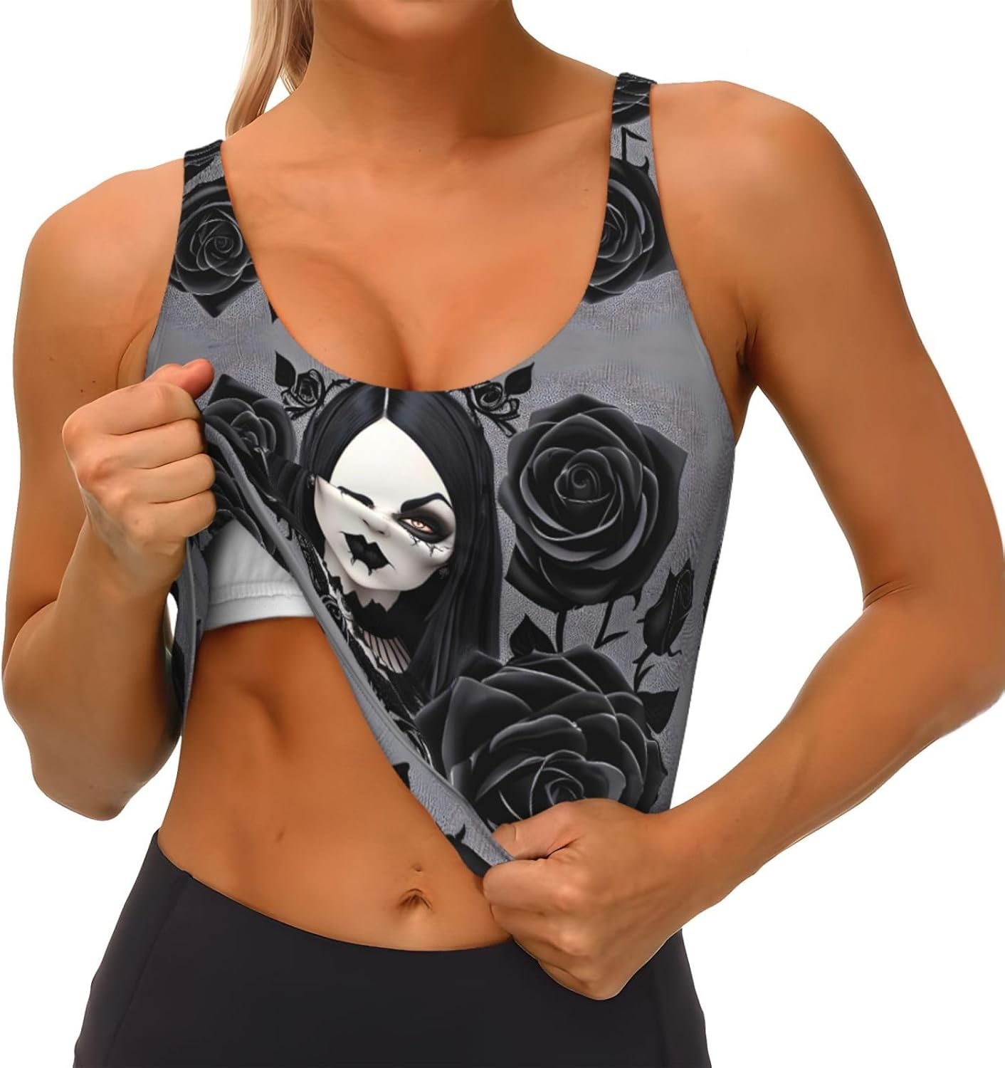 gothic black roses Printed Wom - Yoga Fitness Workout recensione e prezzo
