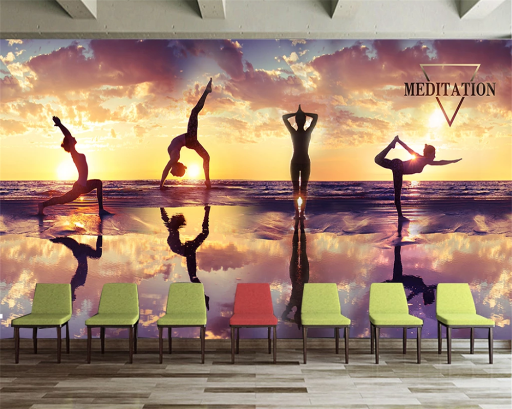 3d wallpaper mural sunset suns - Yoga Fitness Club recensione e prezzo