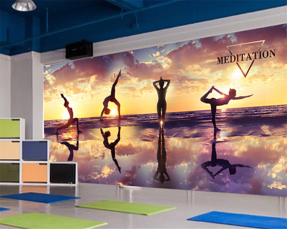 3d wallpaper mural sunset suns - Yoga Fitness Club recensione e prezzo
