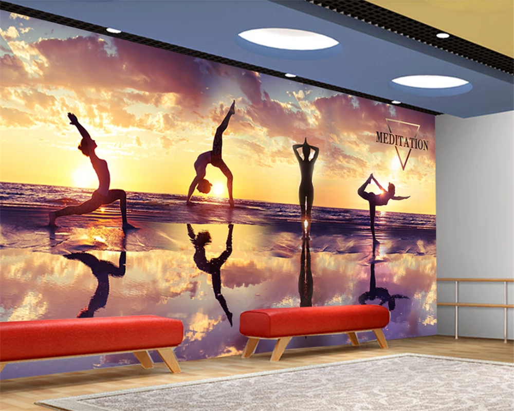 3d wallpaper mural sunset suns - Yoga Fitness Club recensione e prezzo