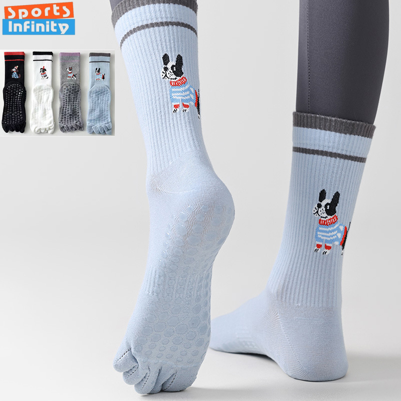 Cute Dog Print Yoga Socks Anti - Yoga Fitness Workout recensione e prezzo