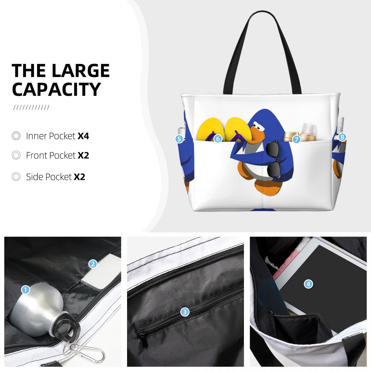 Club Penguin BOI Beach Tote Ba - Yoga Fitness Club recensione e prezzo