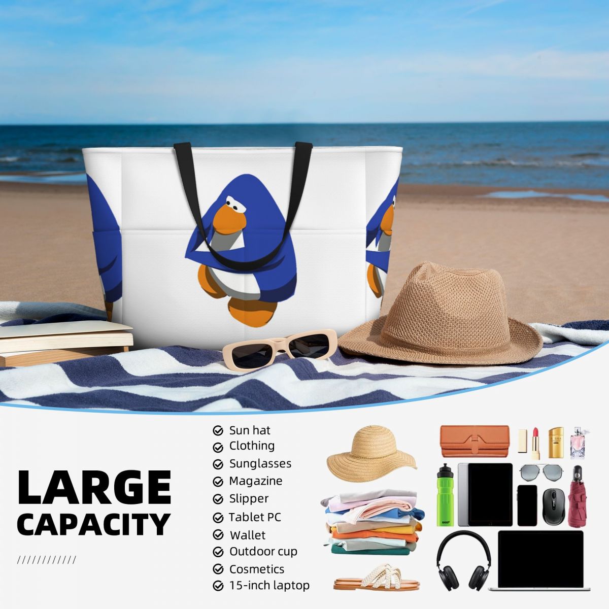Club Penguin BOI Beach Tote Ba - Yoga Fitness Club recensione e prezzo