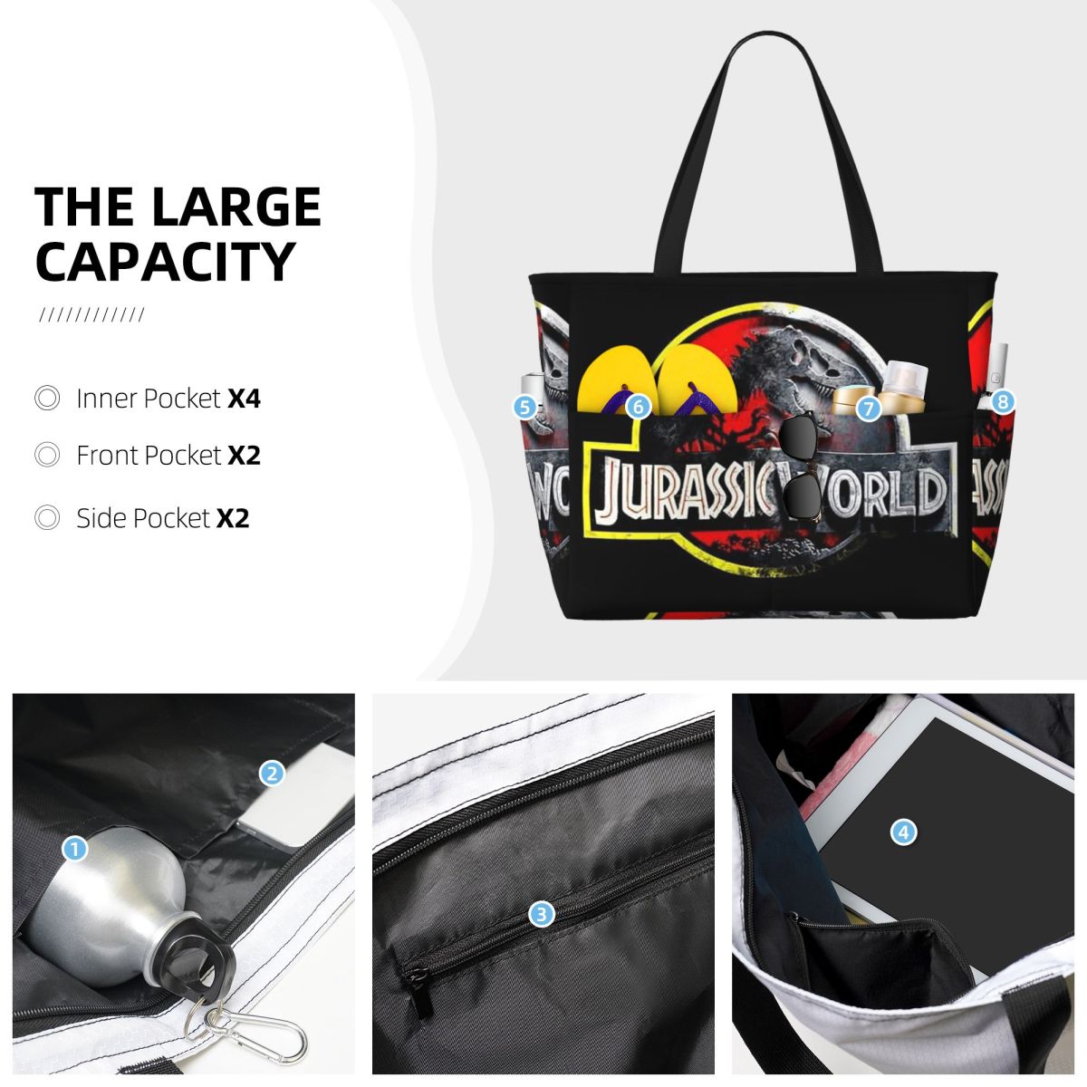 Jurassic World Beach Tote Bag  - Yoga Fitness World recensione e prezzo
