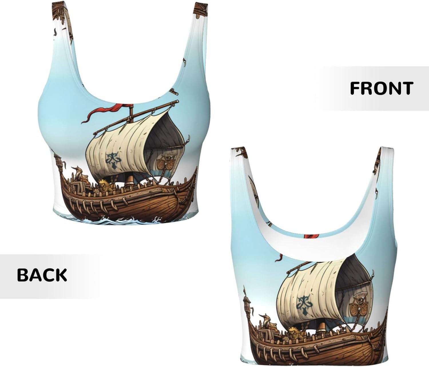 Cartoon Old Boat Prints Women' - Yoga Fitness Workout recensione e prezzo